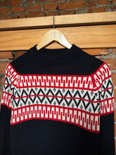 Load image into Gallery viewer, Vintage 70s Sigallo Red Black and White Knit Sweater (WM)