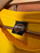 Load image into Gallery viewer, Vintage 2006 Yellow Harley Davidson Flame Pocket Tee (XL)