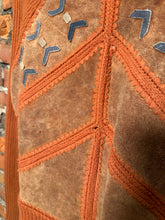 Load image into Gallery viewer, Vintage 1970s Knit Zip Up Sweater With Leather (WS)