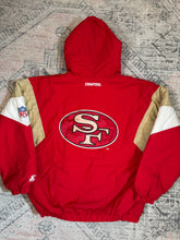 Load image into Gallery viewer, Vintage 90s San Francisco 49ers Starter Puffer Jacket (XL)