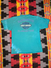 Load image into Gallery viewer, Vintage Distressed 90s Harley Davidson Teal Pocket Tee (XL)