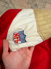 Load image into Gallery viewer, Vintage 90s San Francisco 49ers Starter Puffer Jacket (XL)