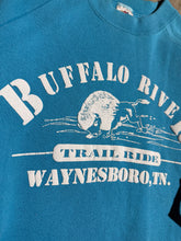 Load image into Gallery viewer, Vintage Early 90s Buffalo River Trail Ride Puffy Print Crewneck (M)