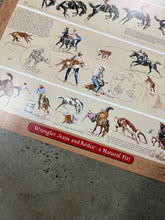 Load image into Gallery viewer, Vintage 1981 Wrangler Professional Rodeo Cowboys Association Big Poster (24x37inch)
