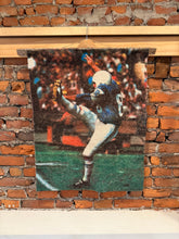Load image into Gallery viewer, Vintage 70s Sears Football Player Picture Rug