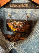 Load image into Gallery viewer, Vintage Harley Davidson Denim Shirt (WXL)