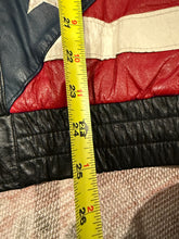 Load image into Gallery viewer, Vintage Suzie’s Leather Flag Jacket (L)