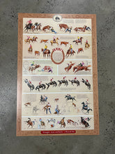 Load image into Gallery viewer, Vintage 1981 Wrangler Professional Rodeo Cowboys Association Big Poster (24x37inch)