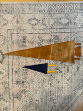 Load image into Gallery viewer, Lot of 2 Vintage Pennants - Battleship Cove and Plymouth Massachusetts