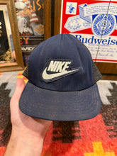 Load image into Gallery viewer, Vintage Faded 80s Nike Navy Blue Trucker Hat (S/M)