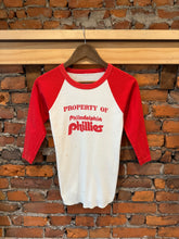 Load image into Gallery viewer, Vintage 80s Property of the Phillies Baseball Tee (15.5x23.5)