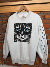 Load image into Gallery viewer, Vintage Early 90s Cat Crewneck (S)
