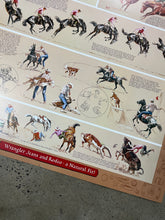 Load image into Gallery viewer, Vintage 1981 Wrangler Professional Rodeo Cowboys Association Big Poster (24x37inch)