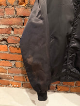 Load image into Gallery viewer, Vintage Distressed Gold Fingers Club Bomber Jacket (XL)