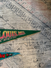 Load image into Gallery viewer, Lot of 2 Vintage Pennants - St Louis and Kentucky