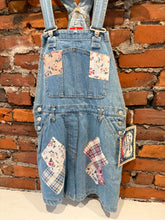Load image into Gallery viewer, Vintage 90s True Blue Patchwork Womens Overalls (WM)