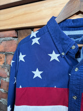 Load image into Gallery viewer, Vintage Wrangler American Flag Western Shirt (XL)