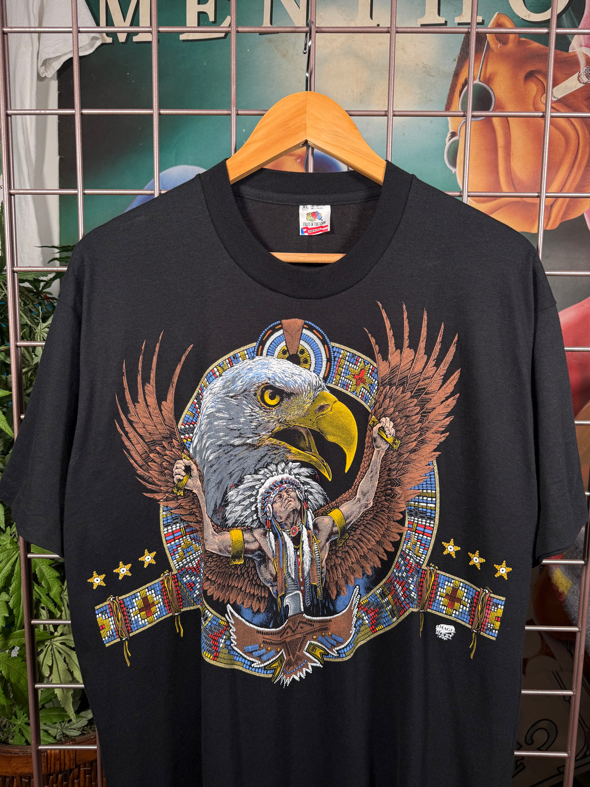 Vintage 1994 Native American And Eagle Tee (XL)