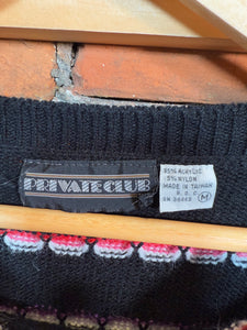 Vintage 80s Private Club Multicolor Sweater (WM)