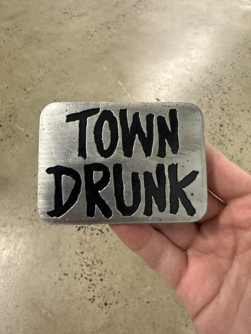 2000s Town Drunk Belt Buckle
