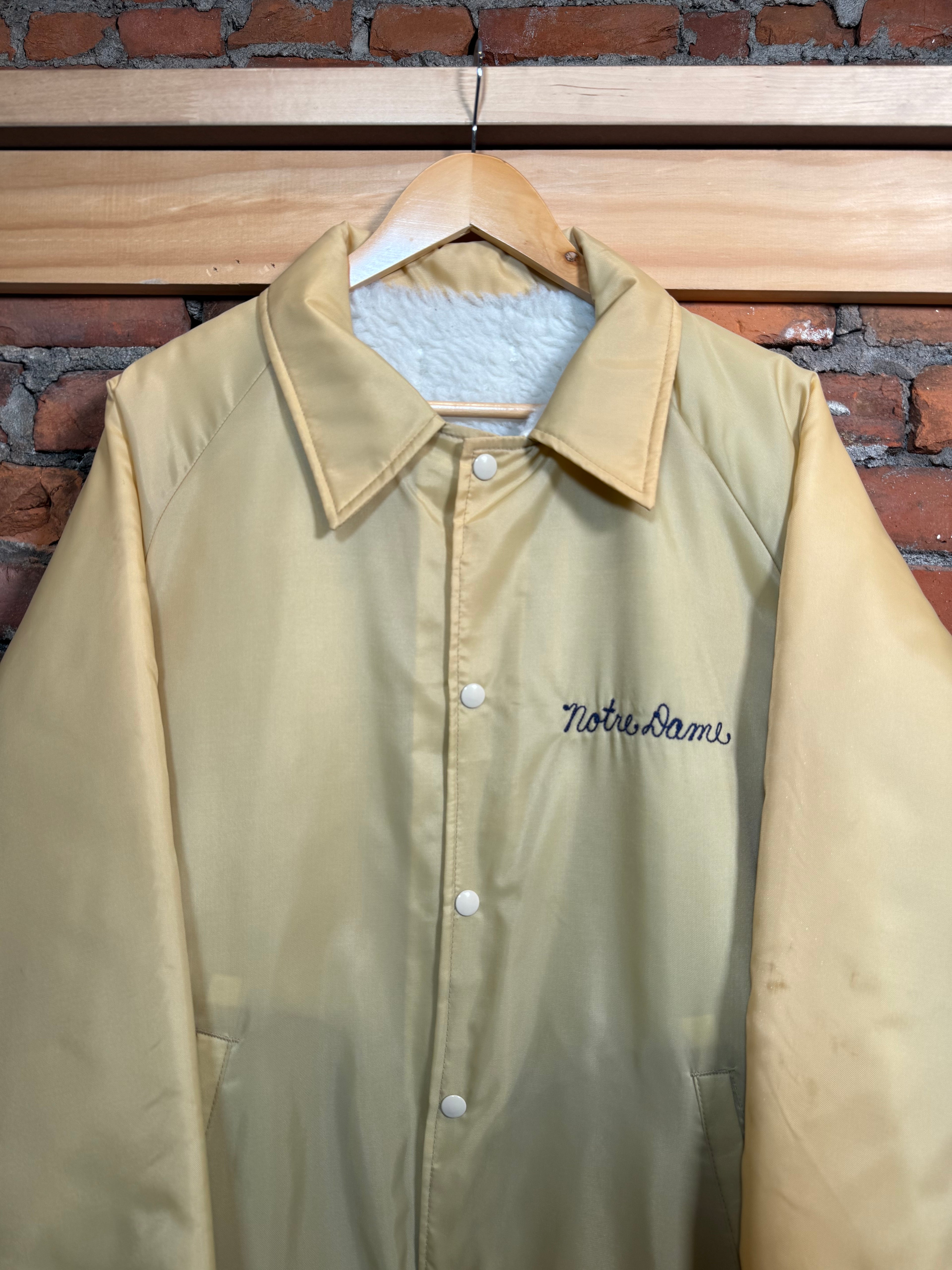 Vintage Notre Dame Embroidered Coaches Jacket (L)