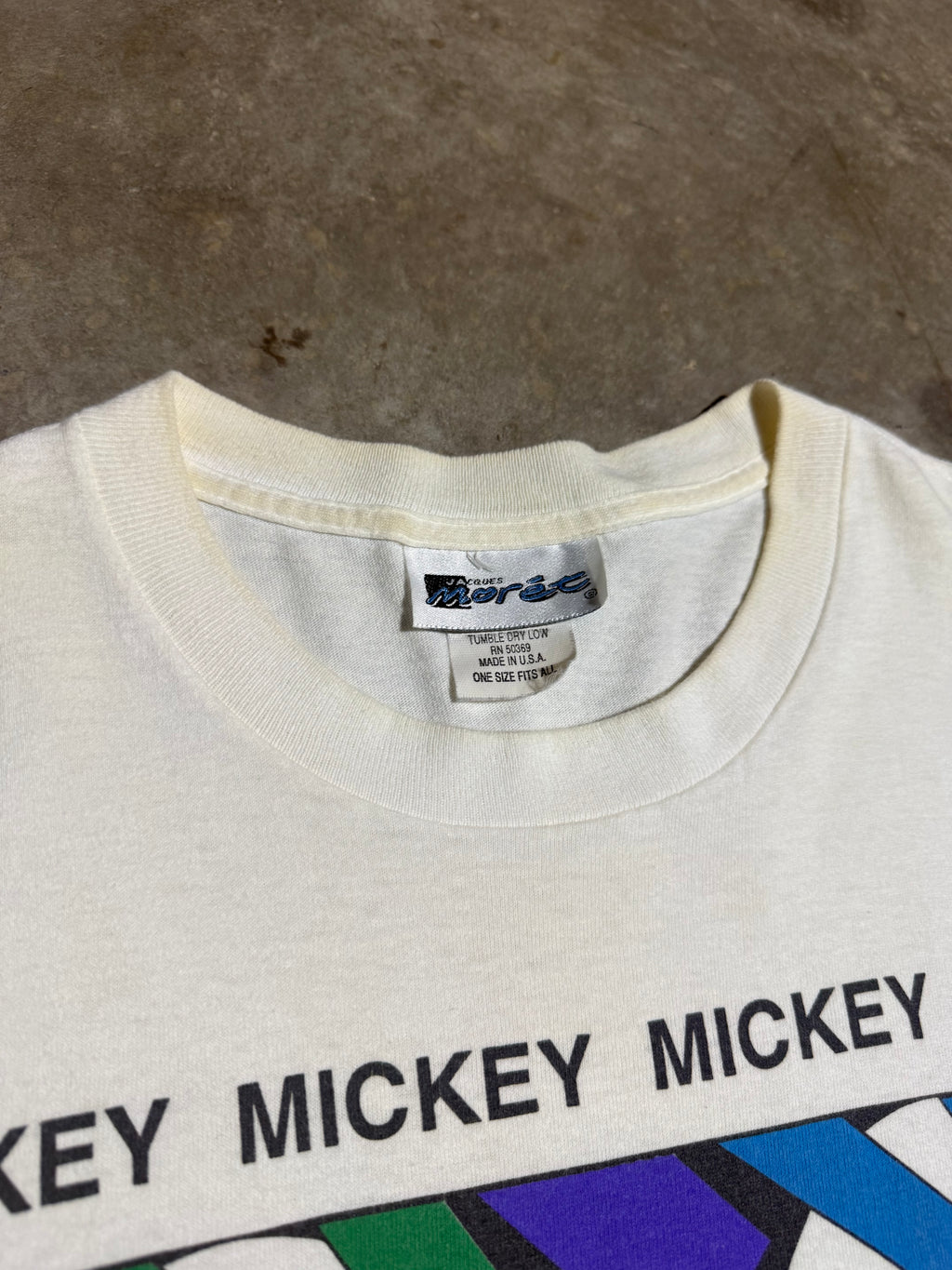 Vintage Mickey Mouse Rainbow Tee (2XL)