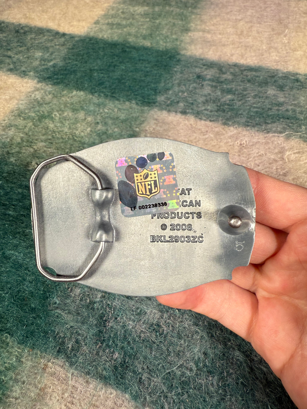2000s New York Giants Football Player Belt Buckle