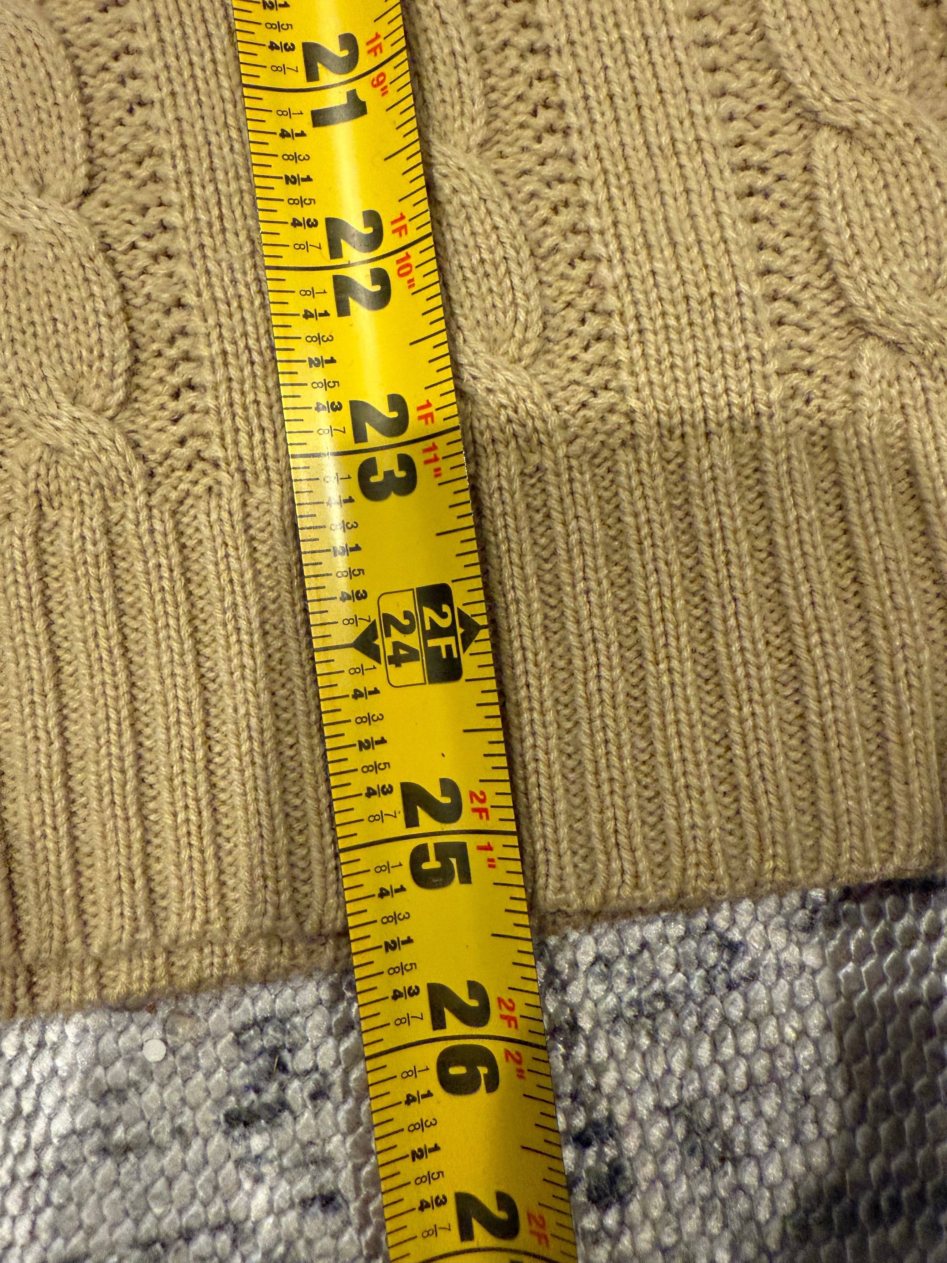 Vintage 70s Kings Road Sears Tan Knit Sweater (M)