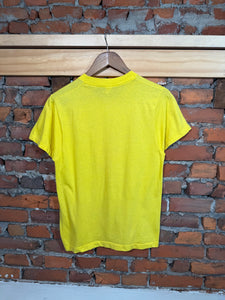 Vintage 80s Florida Flamingo Yellow Shirt (S)
