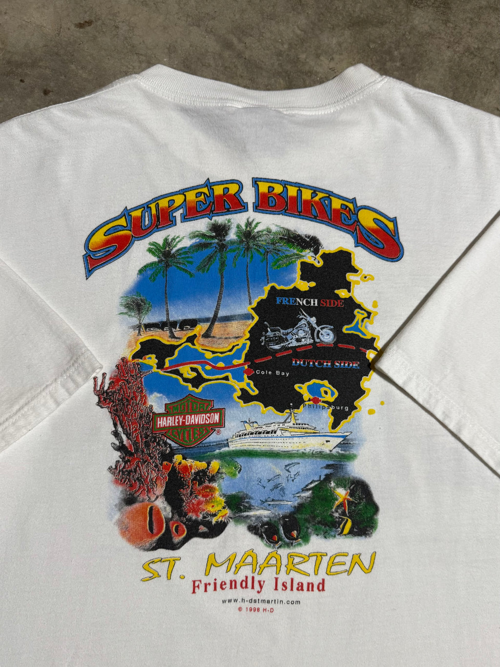 Vintage 1998 Harley Davidson Caribbean T-Shirt (2XL)