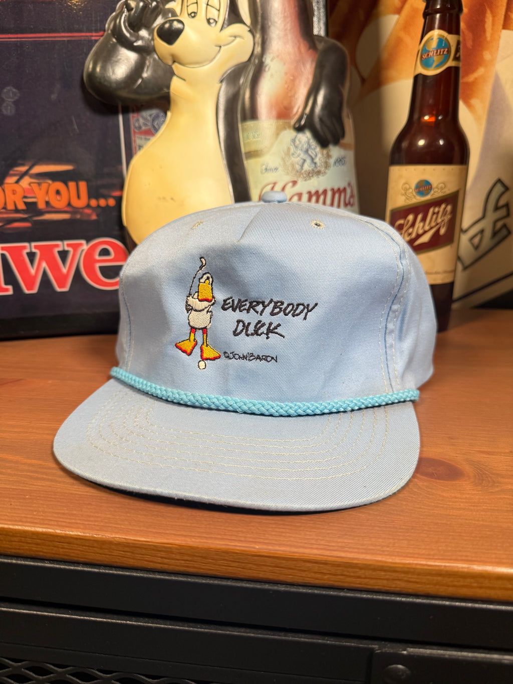 Vintage Everybody Duck Golf Leather Strap Hat