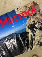 Load image into Gallery viewer, Vintage Marmot Rock Climber Advertisement Banner (47inx34in)
