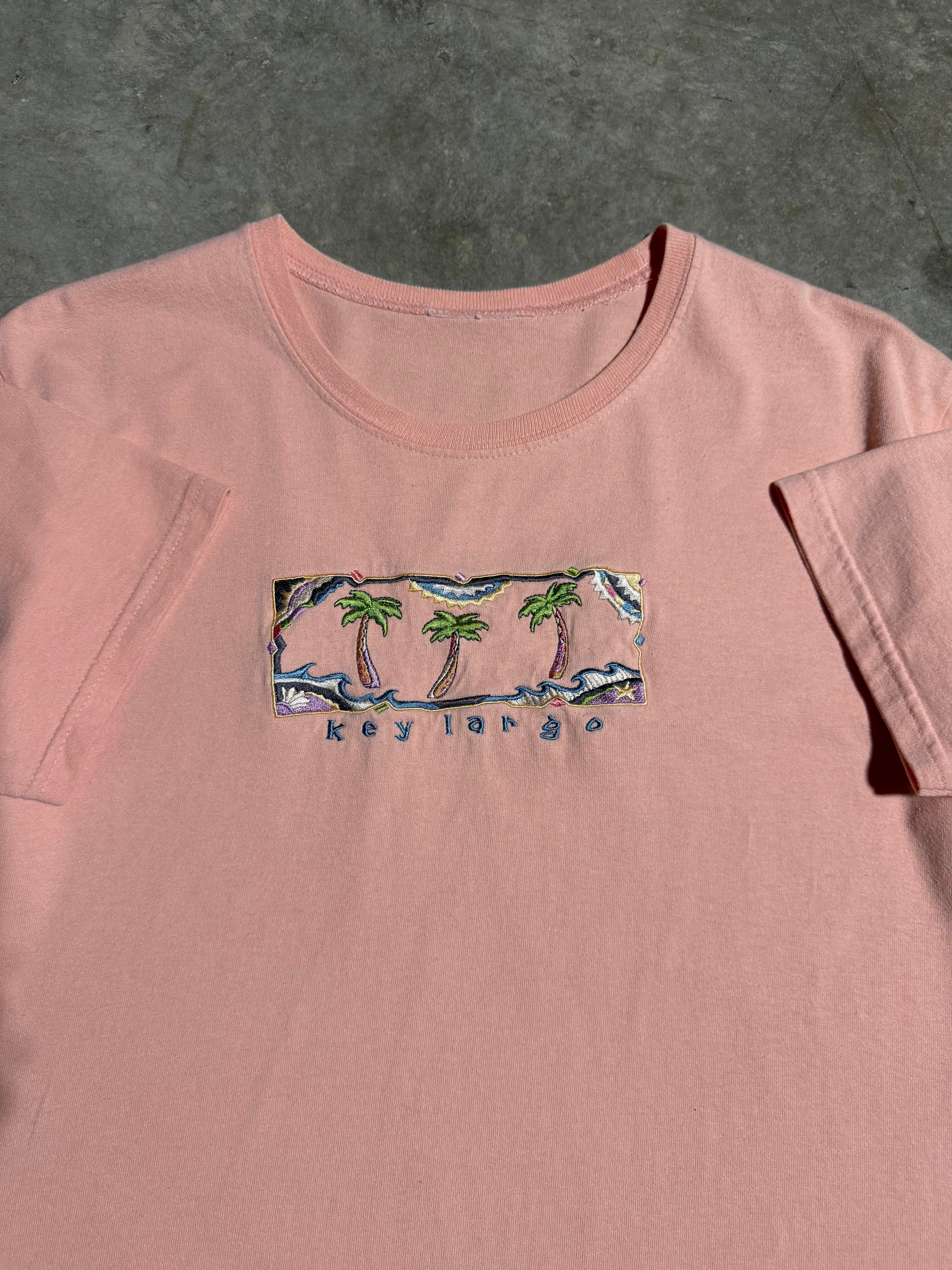 Vintage Key Largo Woman’s Embroidered Tee (WL)