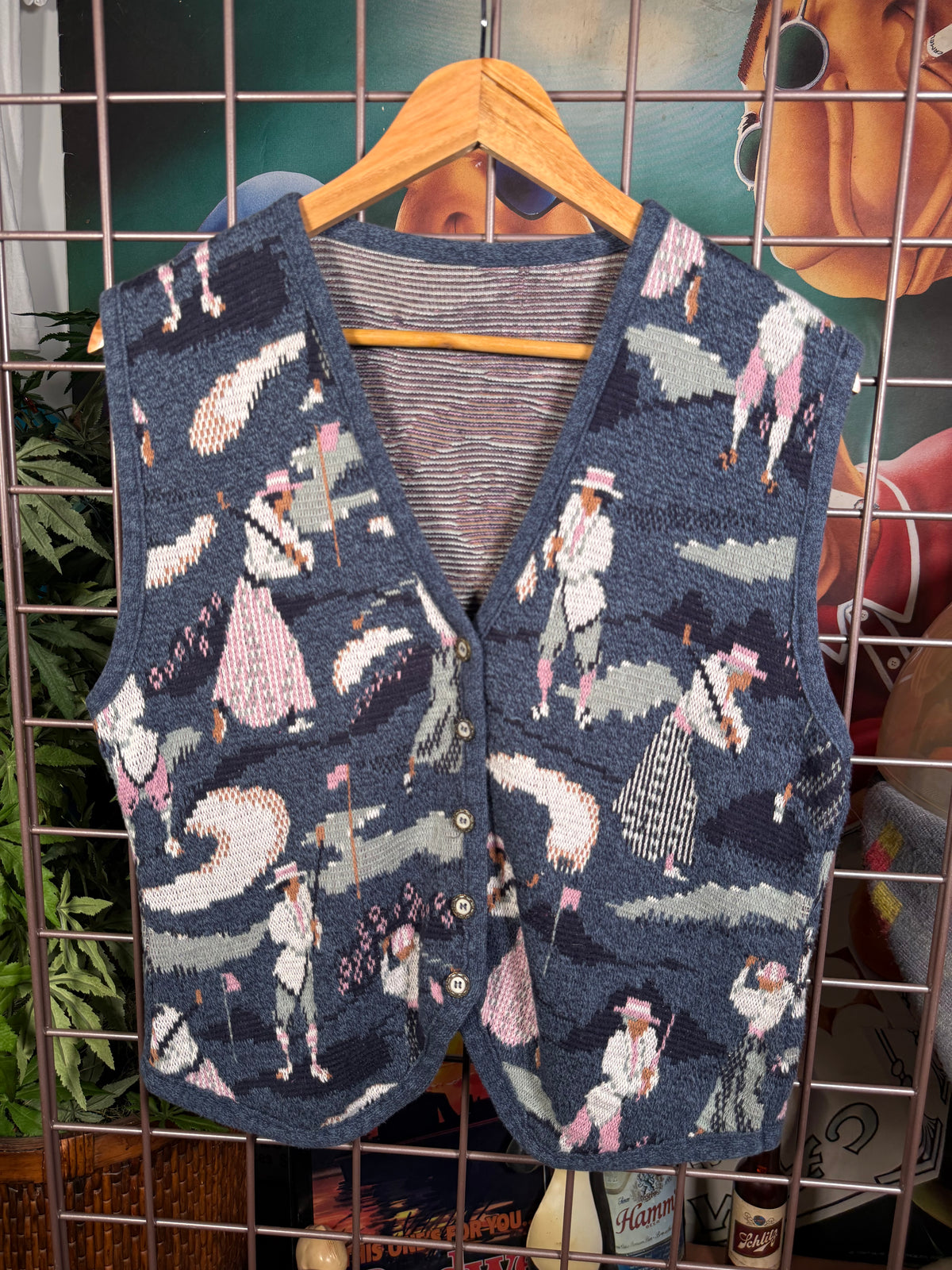 Vintage Golf Cardigan Sweater Vest (WM)