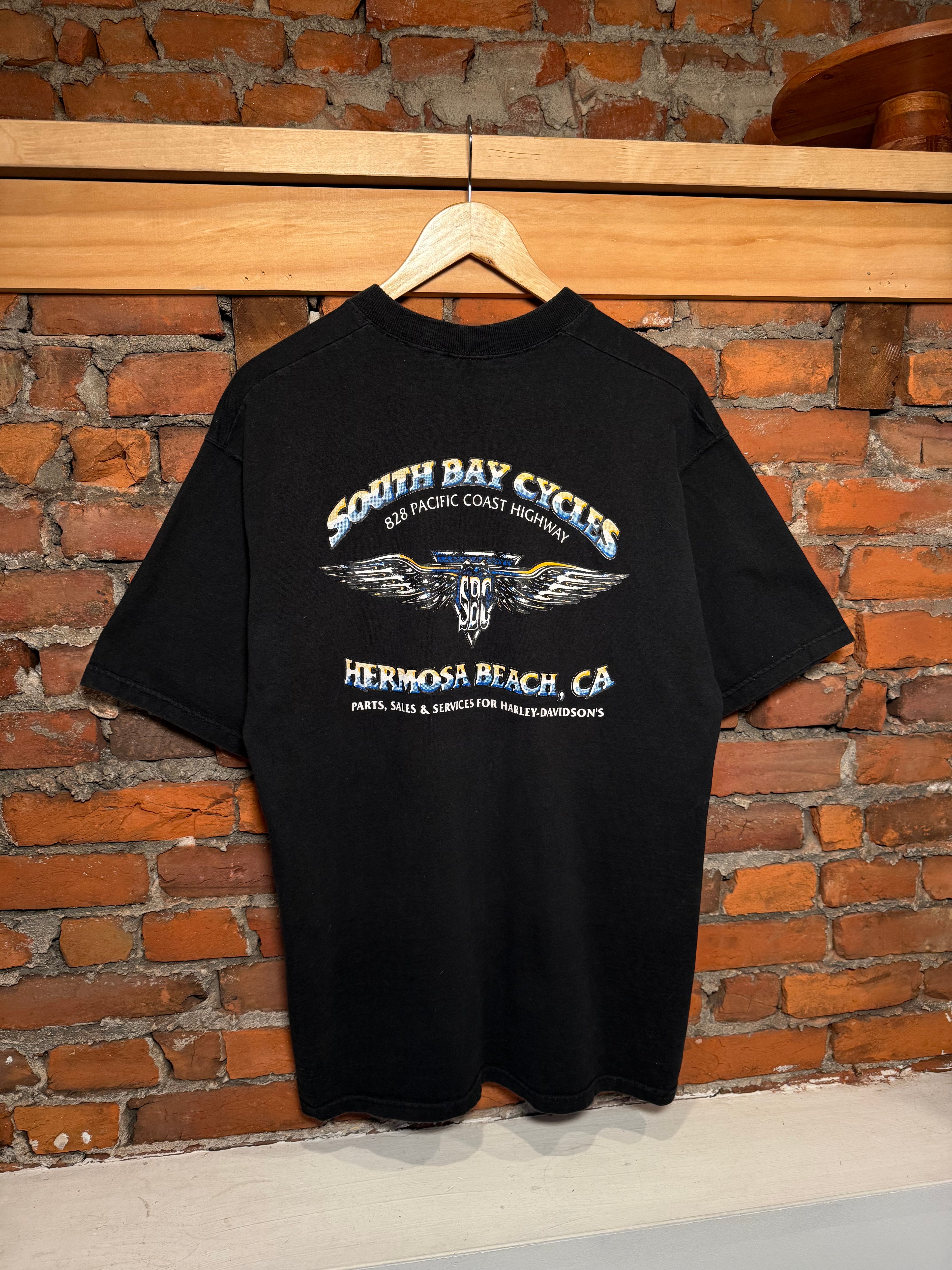 Vintage 90s Harley Davidson South Bay Cycles T-Shirt (L)