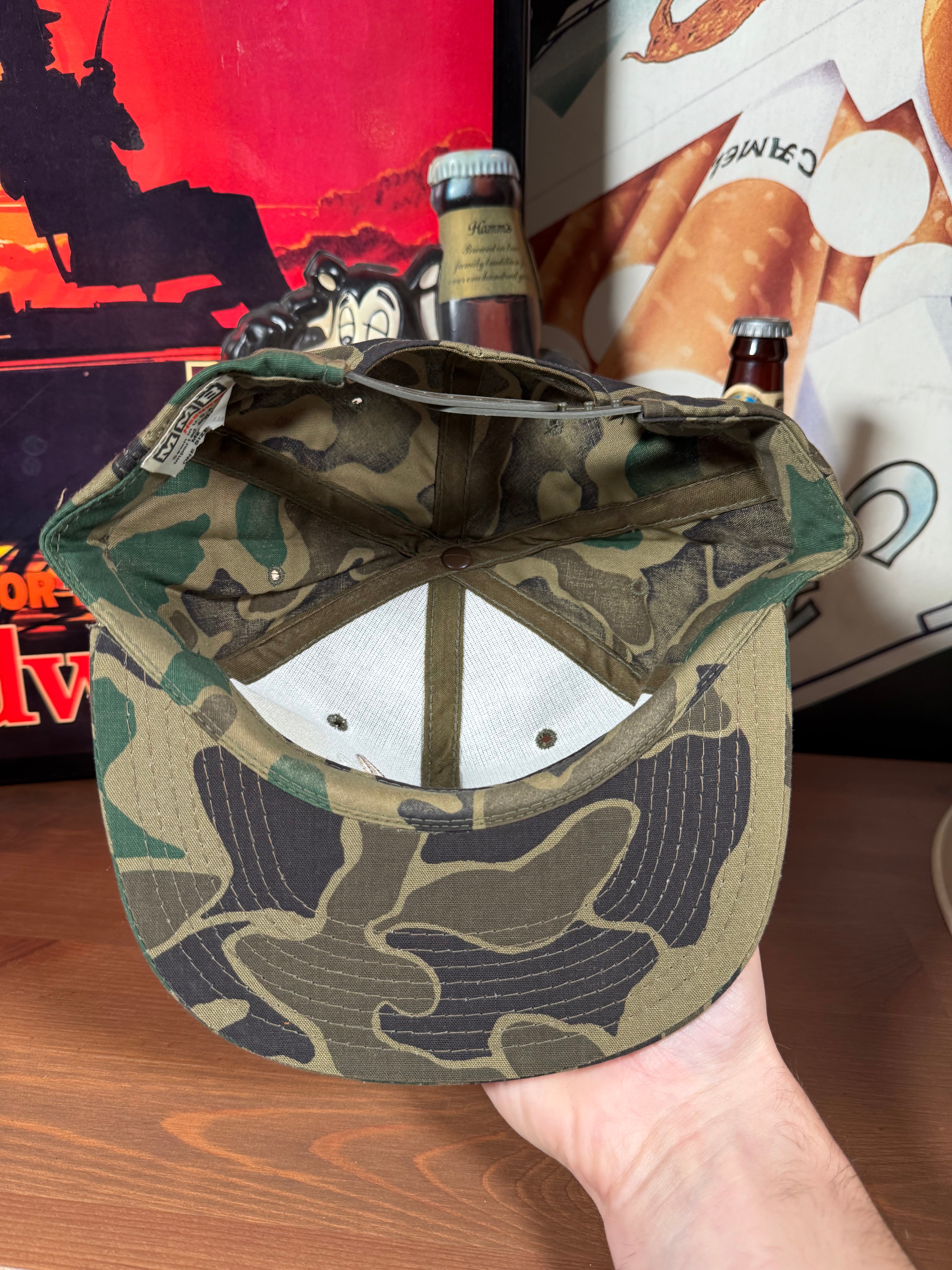 Vintage 80s Whitetail Deer Camo Trucker Hat