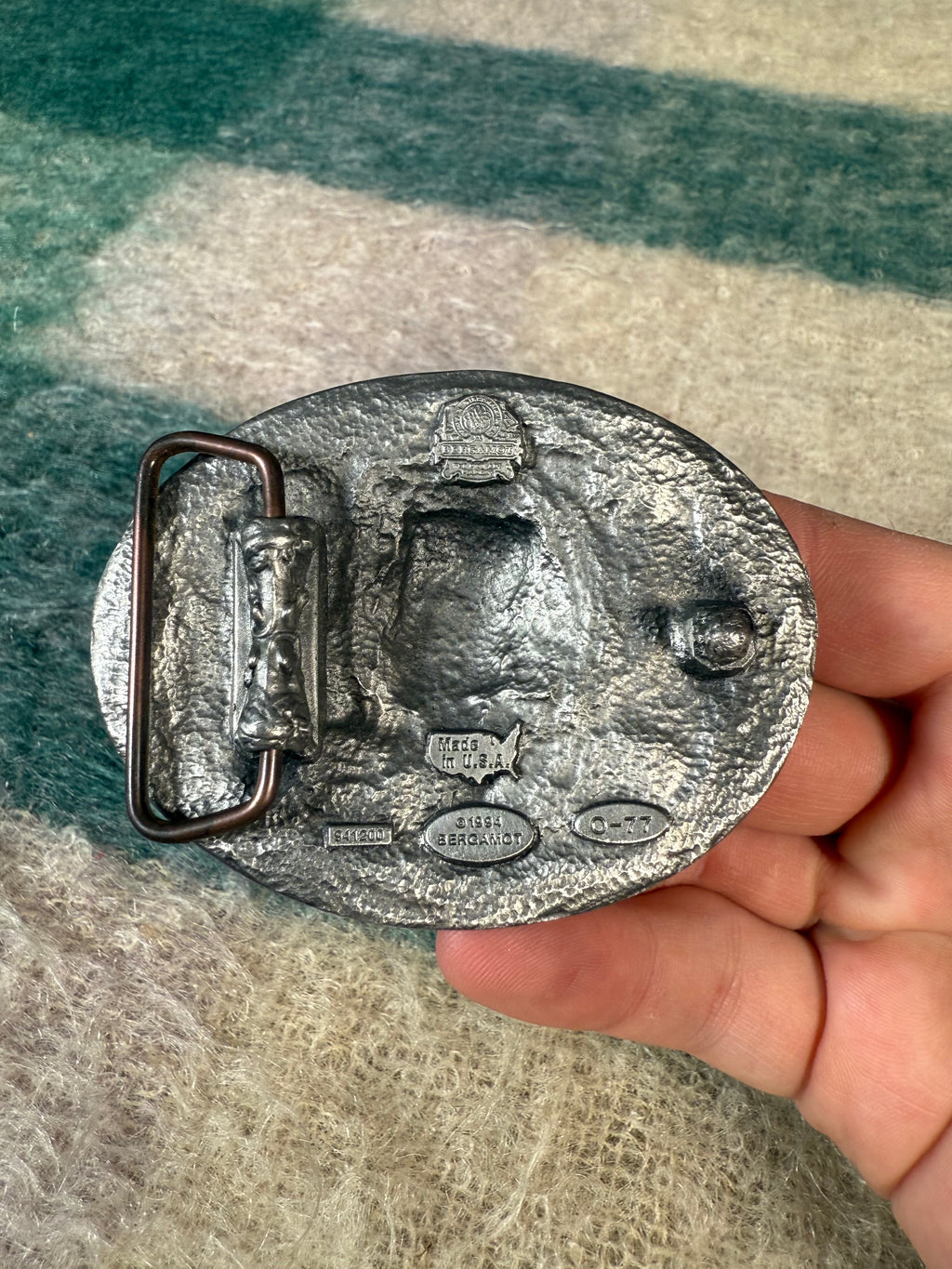 Vintage Skull and Snakes Belt Buckle