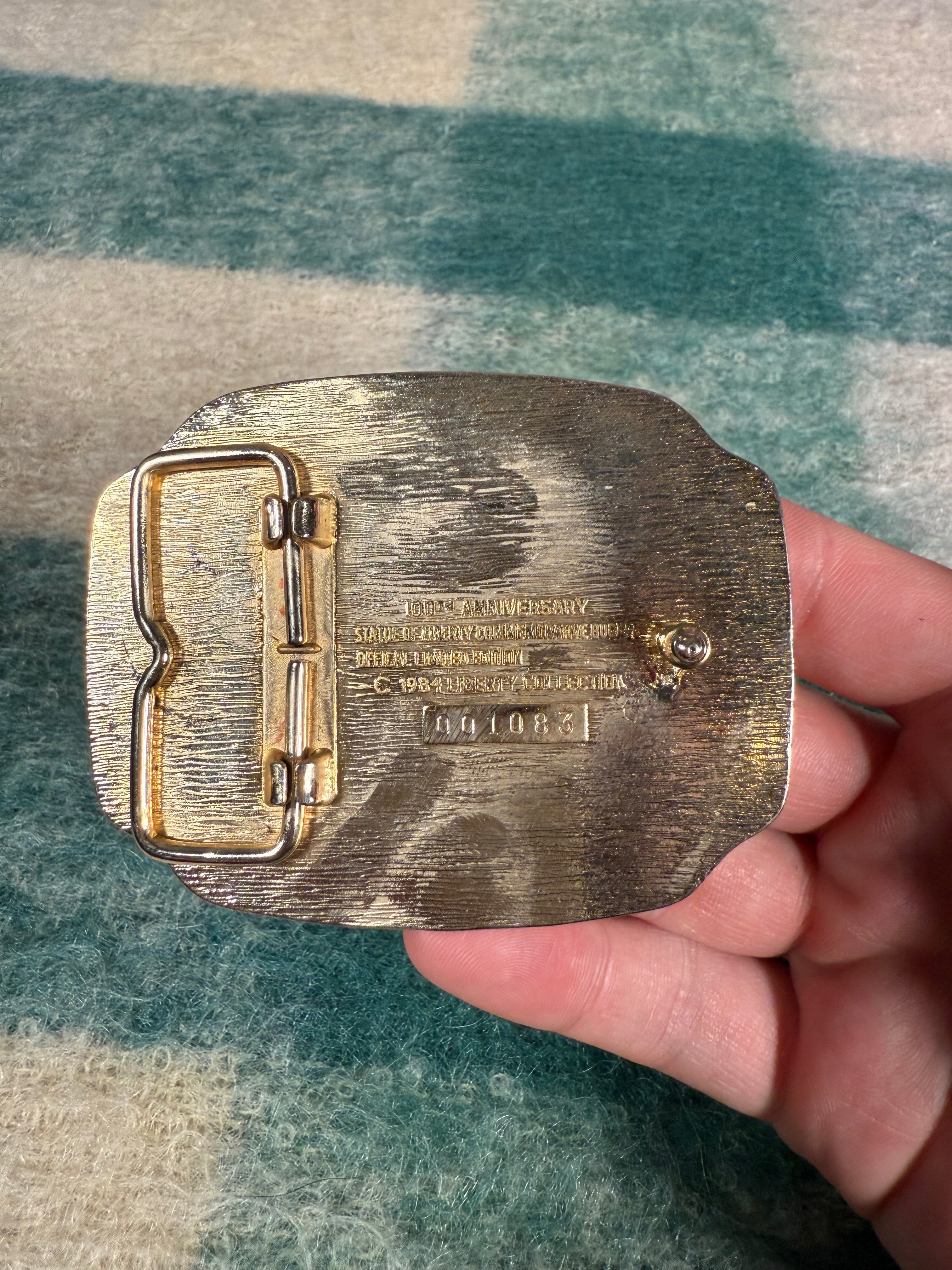 Vintage 1984 Statue of Liberty Belt Buckle