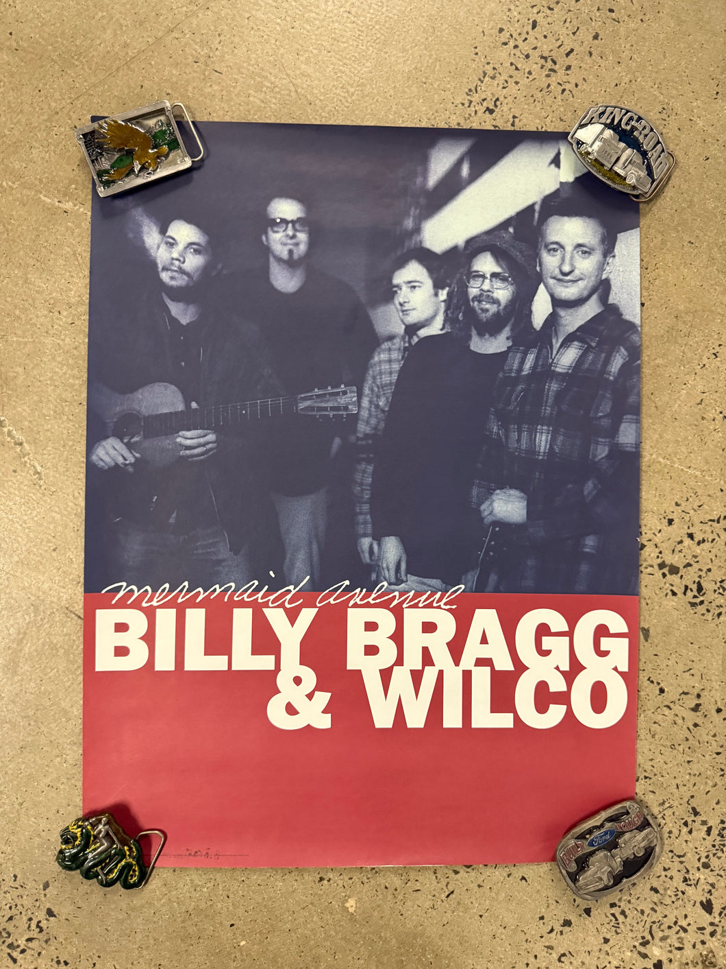 Vintage Billy Bragg and Wilco Music Promo Poster (18x23
