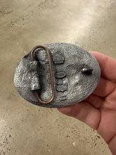 Load image into Gallery viewer, Vintage Eagle American Flag Bergamot Belt Buckle
