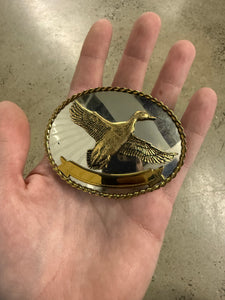 Vintage Duck Mirror Belt Buckle