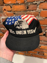 Load image into Gallery viewer, Vintage 80s Union Yes American Flag Trucker Hat
