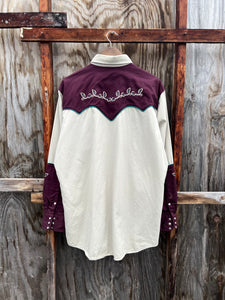 Vintage Midwest Garment Co Western Embroidered Shirt (XL)