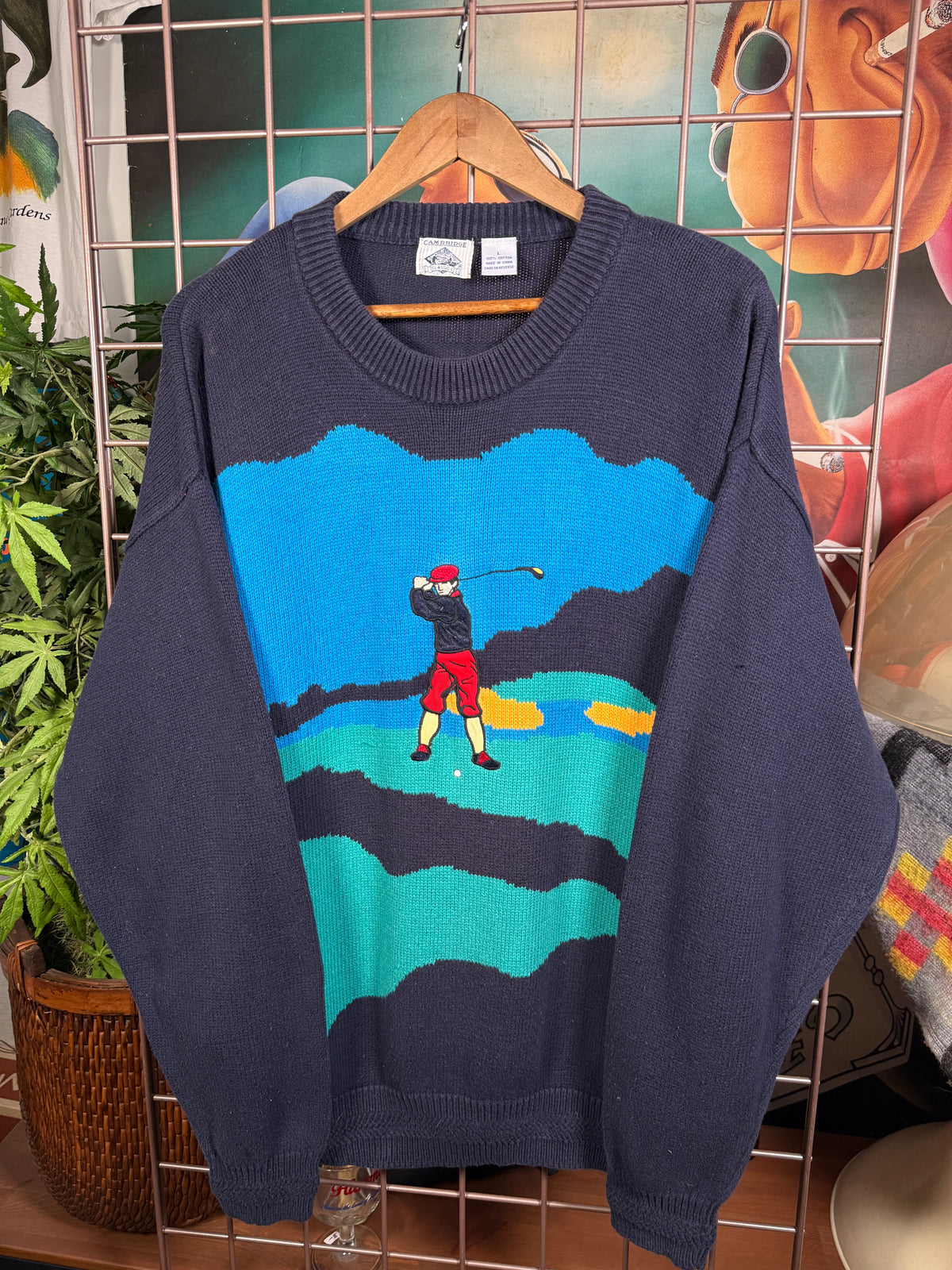 Vintage Cambridge Golf Sweater (L)