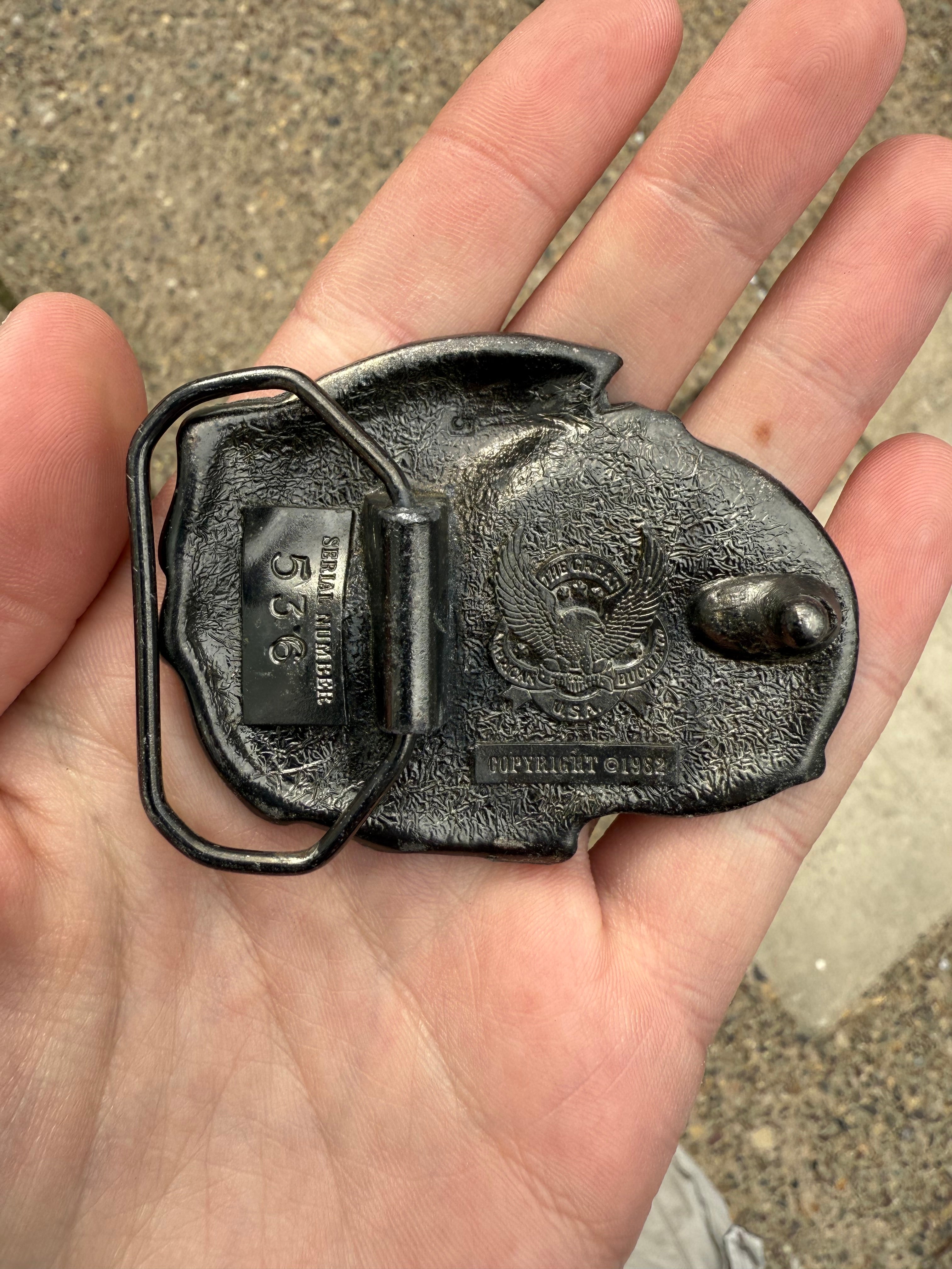 Vintage I’d Rather Be Fishing Salmon Belt Buckle
