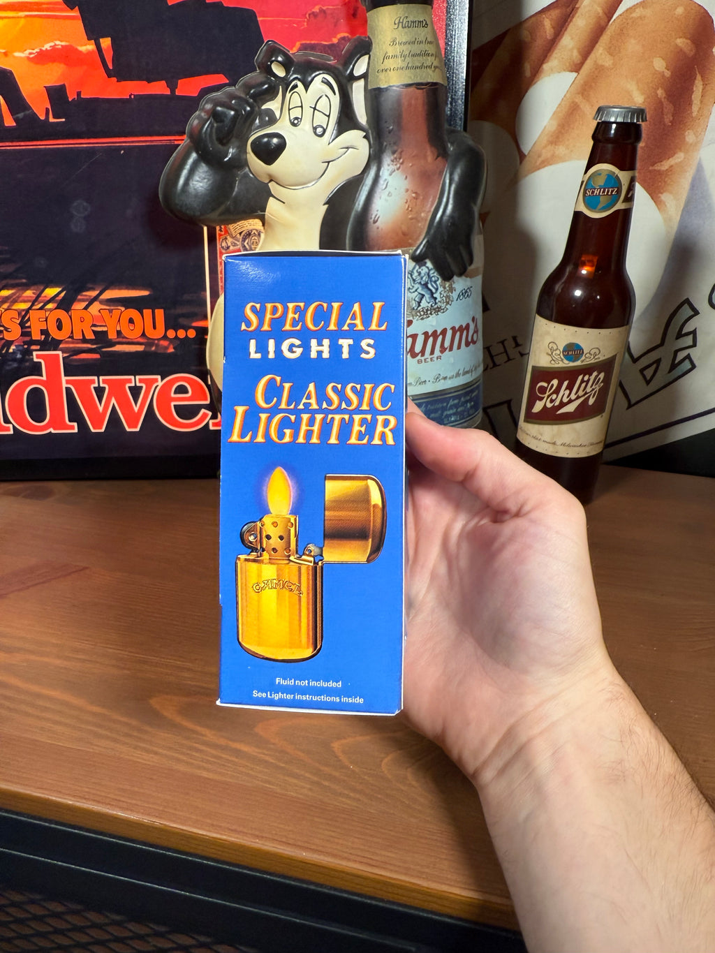 Vintage Unopened Camel Cigarettes Gold Lighter