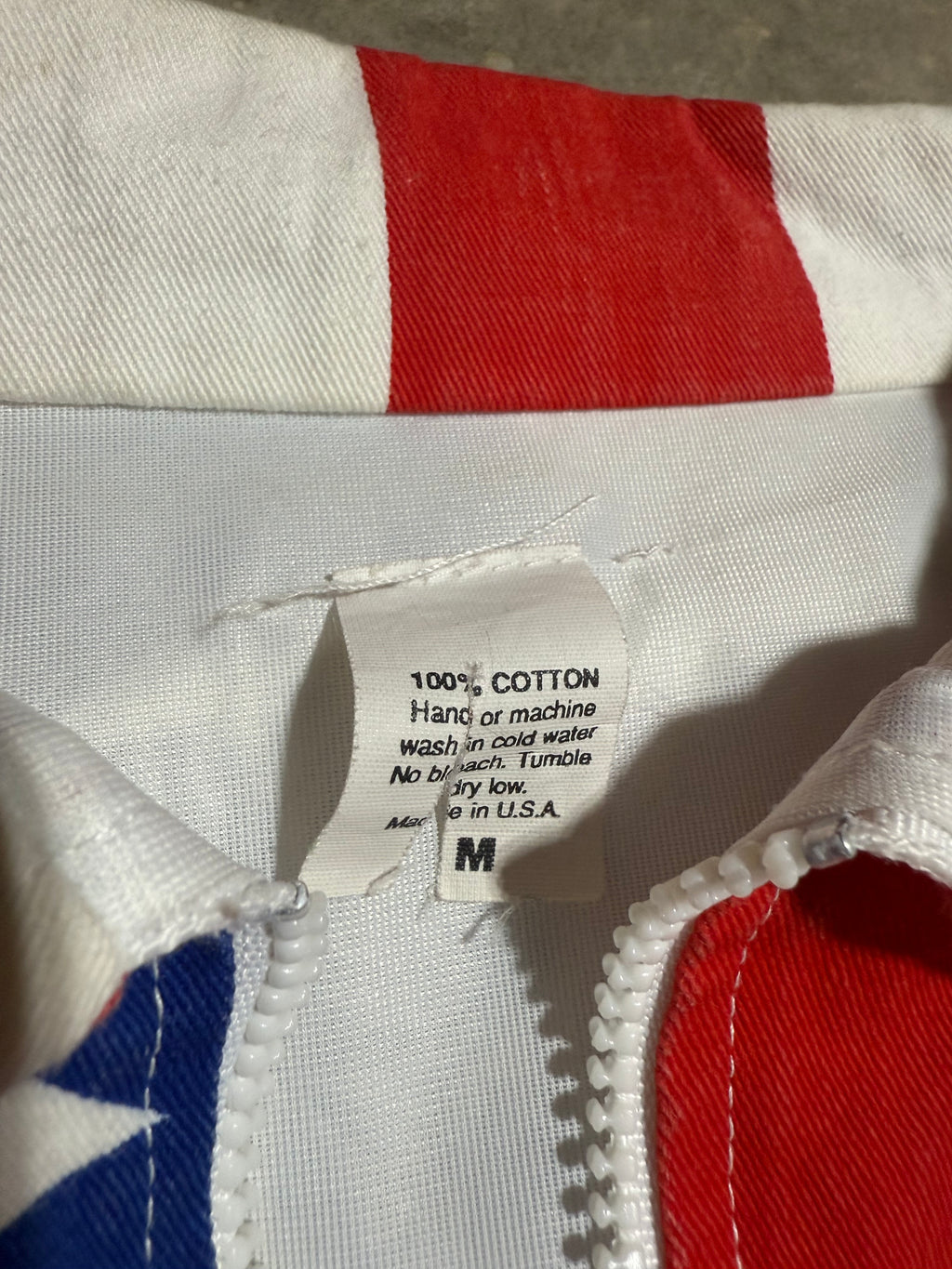 Vintage 90s Anheuser-Busch Beer American Flag Zip Up (M)