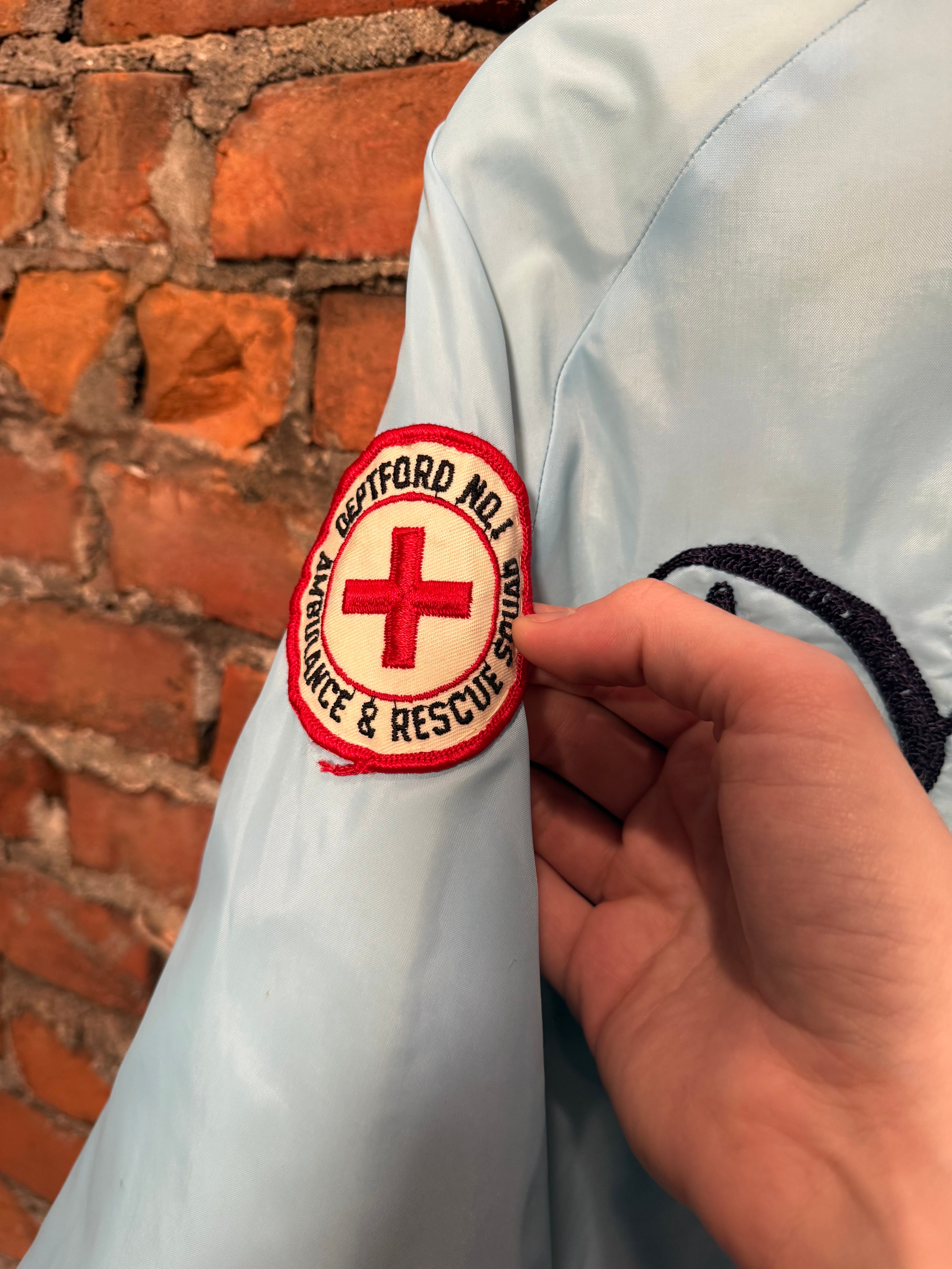 Vintage 70s Deptford Rescue Chainstitched Patch Jacket (L)