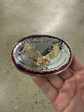 Load image into Gallery viewer, 2000s Silver and Gold Eagle Belt Buckle
