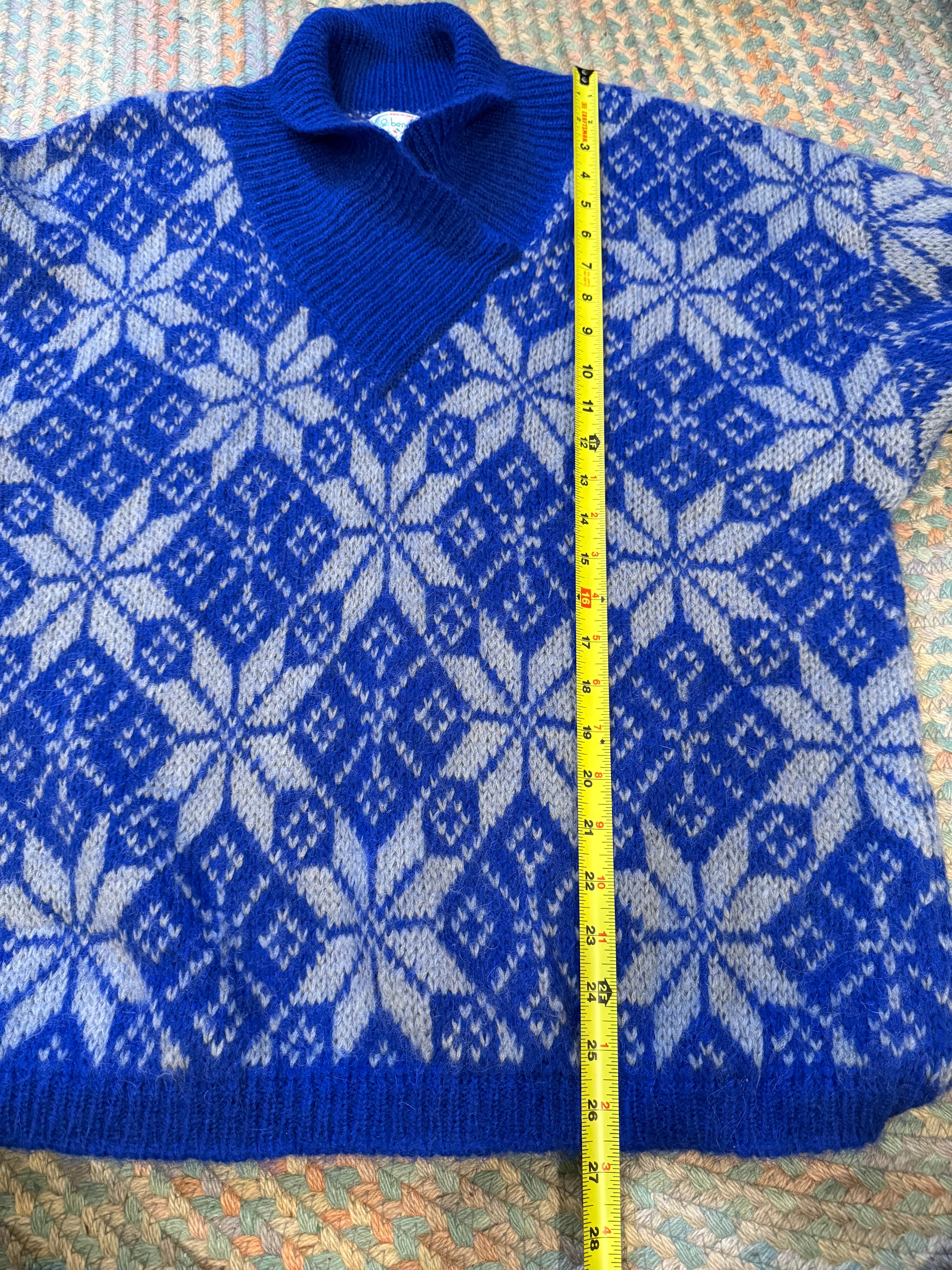 Vintage Benetton Pullover Snowflake Sweater (WL)